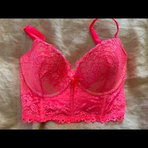 Hot Pink Victoria Secret Ribbed Bra